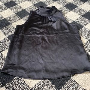 BNWT Rachel Zoe Satin Textured Turtle Neck Sleeveless Top - Women’s Size M